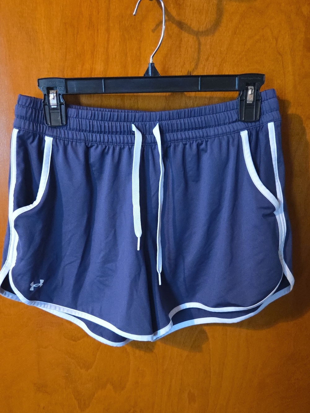 Under Armour Purple Athletic Shorts with White Trim
